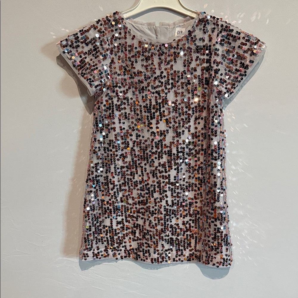 Gap Sequin Short Sleeve Dress